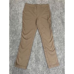 Chico's Khaki Pants High Rise Straight Leg Business Casual Rayon Blend Size 1(8)
